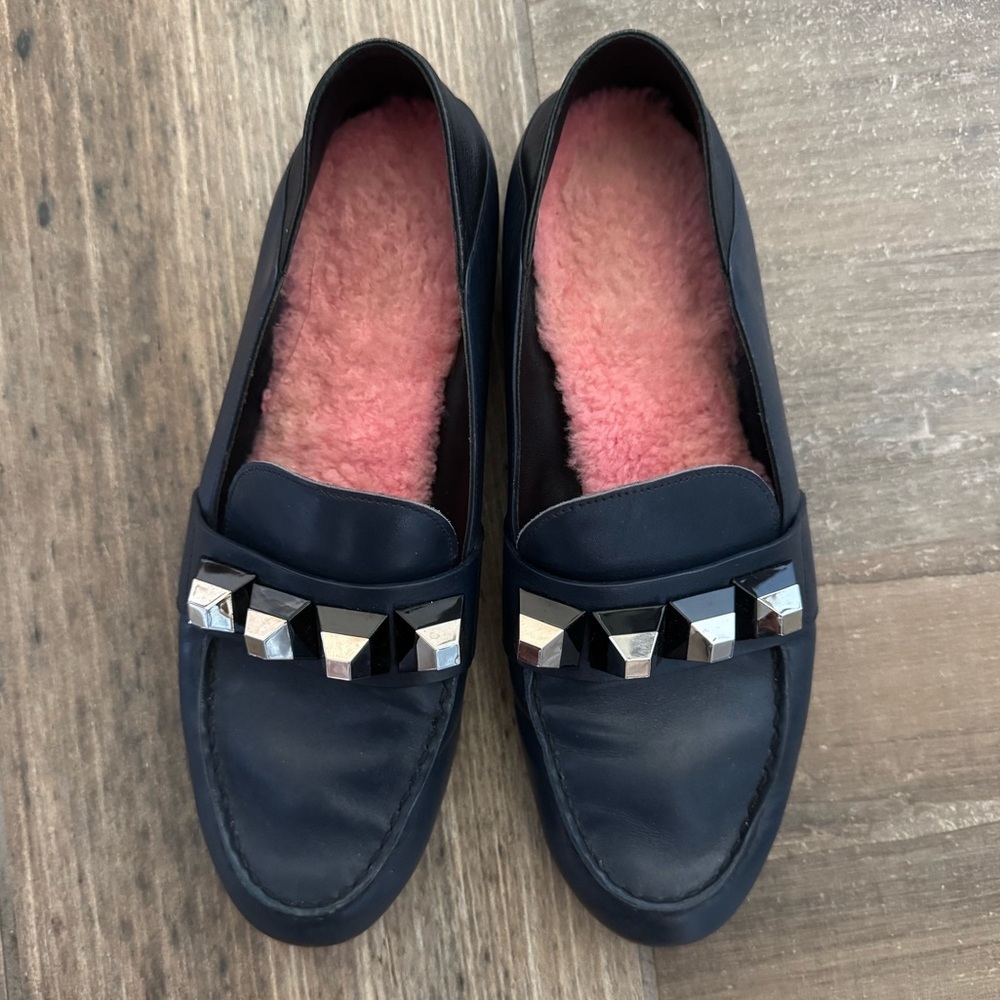 Fendi Leather Studded Loafers size 38.5 - Picture 3 of 10